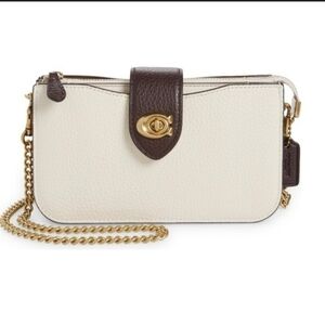 Authentic COACH 1941 Leather triple compartment turn lock closure crossbody